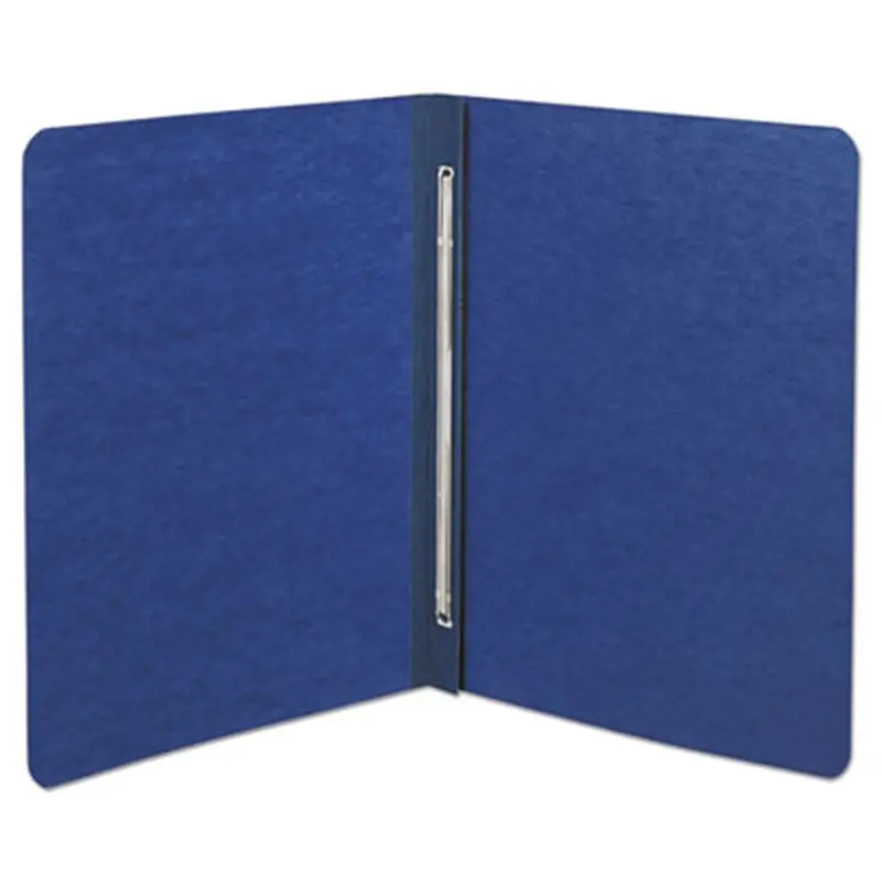 PRESSTEX Report Cover with Tyvek Reinforced Hinge, Side Bound, Two-Piece Prong Fastener, 3" Capacity, 8.5 x 11, Dark Blue - Report Covers | ACCO