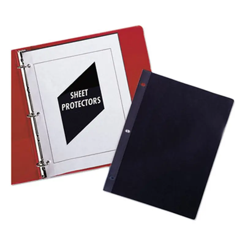 Traditional Sheet Protectors, Medium-Duty, Side: 3-Hole Punched, Side/Side/Top Load 8.5 x 11 Insert, Clear Front, 100/Box - Sheet Protectors | C-Line