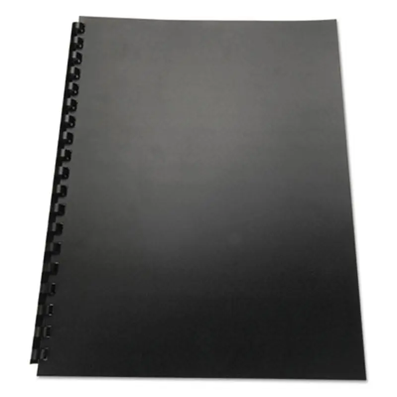 100% Recycled Poly Binding Cover, Plastic, Square Corners, 11 x 8.5, Black, 25/Pack - Binding Systems Covers | GBC