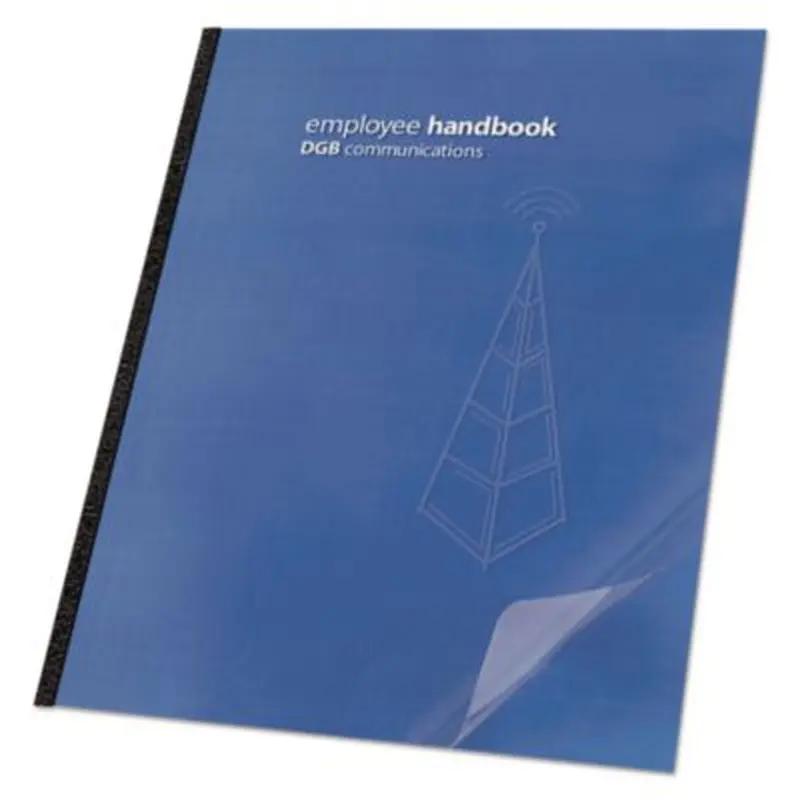 Clear View Presentation Covers for Binding Systems, Plastic, Round Corners, 11.25 x 8.75, Clear, 100/Box - Binding Systems Covers | GBC
