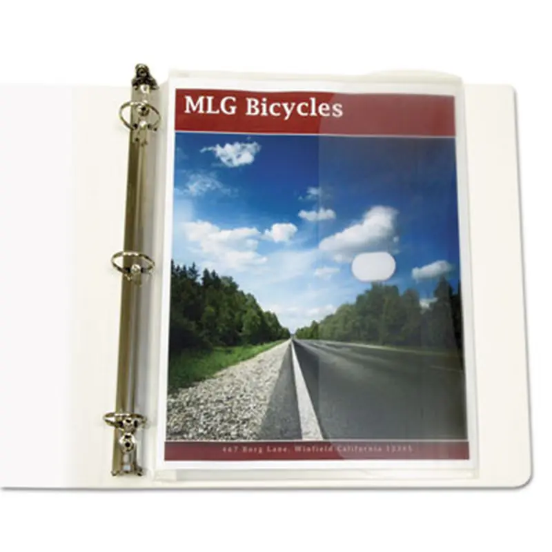 Poly Binder Pockets, 9.25 x 11.5, Clear, 5/Pack - Binder Pockets | C-Line