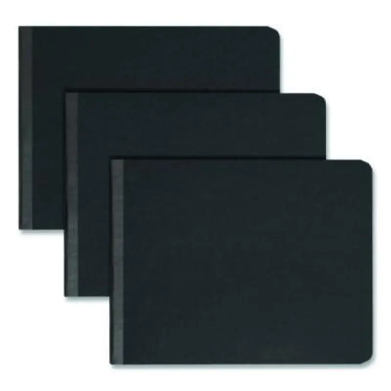 Prong Fastener Premium Pressboard Report Cover, Two-Piece Prong Fastener, 2" Capacity, 8.5 x 11, Black/Black - Report Covers | Smead