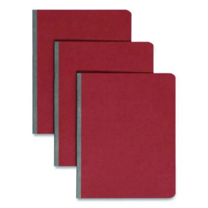 Prong Fastener Pressboard Report Cover, Two-Piece Prong Fastener, 3" Capacity, 8.5 x 11, Red/Red - Report Covers | Smead