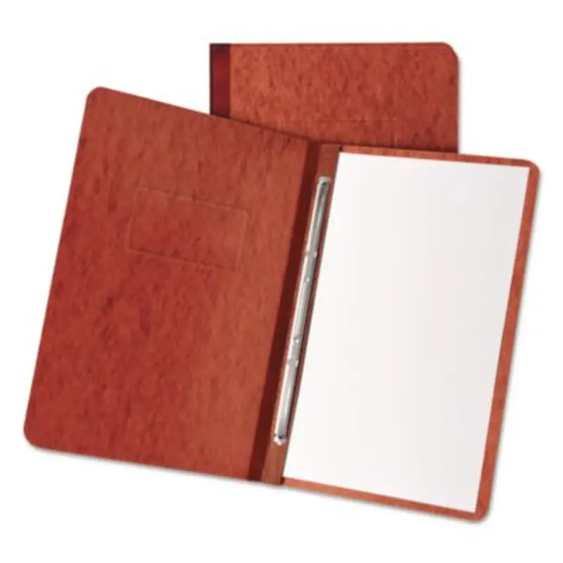 Heavyweight PressGuard and Pressboard Report Cover w/Reinforced Side Hinge, 2-Prong Metal Fastener, 3" Cap, 8.5 x 11, Red - Report Covers | Oxford