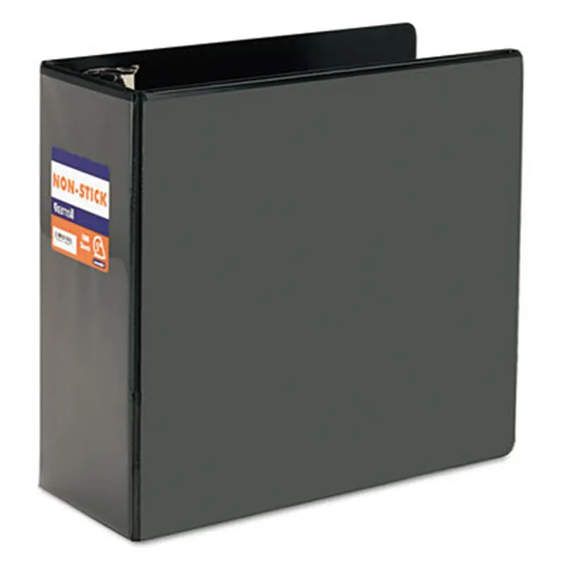Nonstick D-Ring View Binder, 3 Rings, 5" Capacity, 11 x 8.5, Black - Binders | Samsill