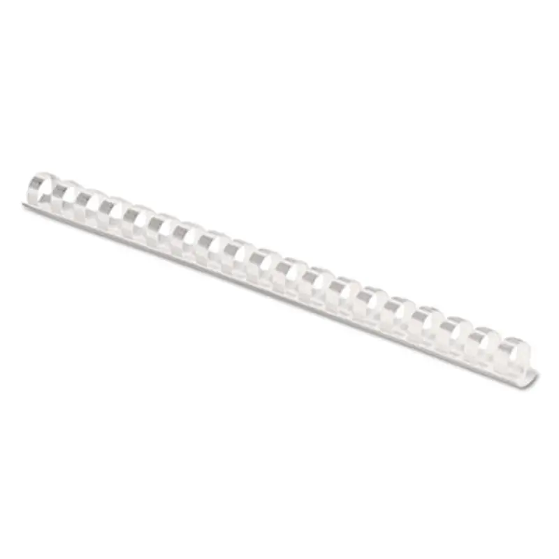 Plastic Comb Bindings for 11 x 8.5 Documents, 19 Rings, 0.38" (55-Sheet) Capacity, White, 100/Pack - Binding Spines | Fellowes