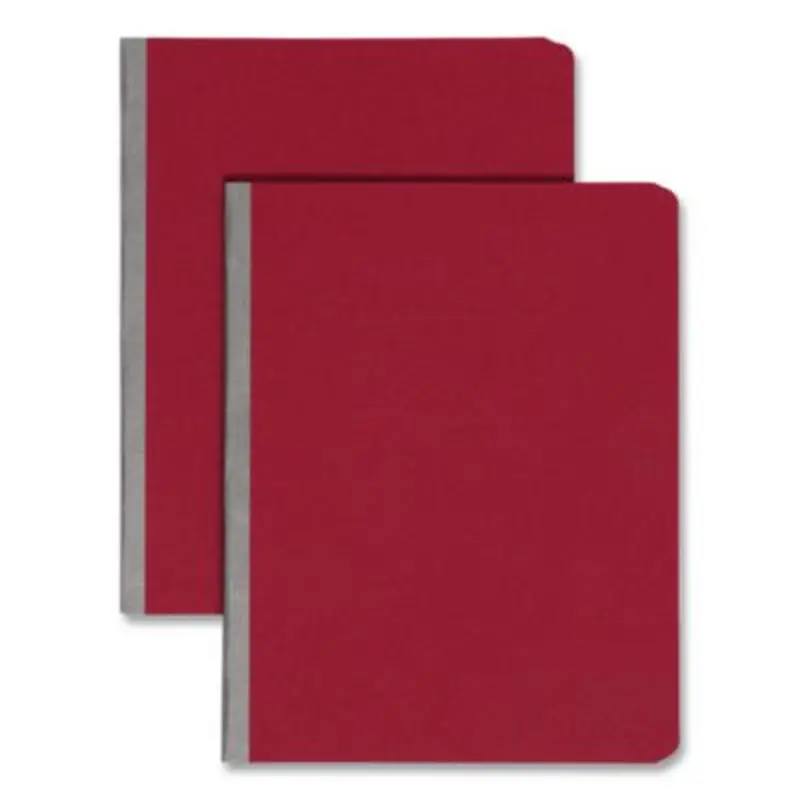 Prong Fastener Premium Pressboard Report Cover, Two-Piece Prong Fastener, 3" Capacity, 8.5 x 11, Bright Red/Bright Red - Report Covers | Smead