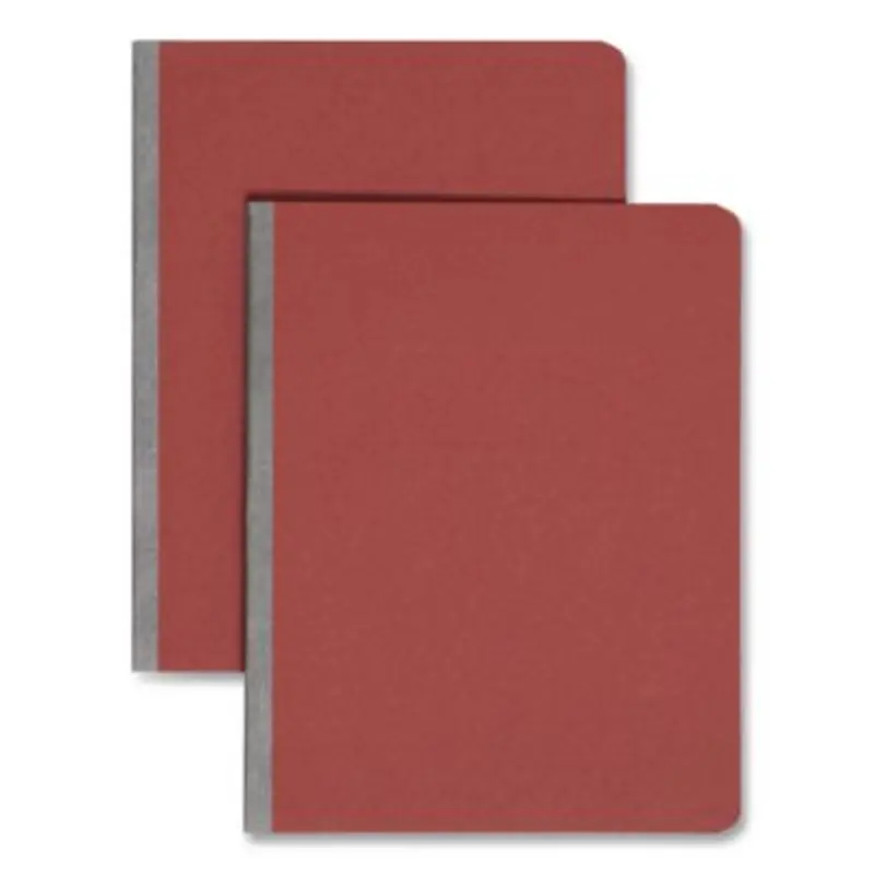 Prong Fastener Premium Pressboard Report Cover, Two-Piece Prong Fastener, 3" Capacity, 8.5 x 11, Red/Red - Report Covers | Smead