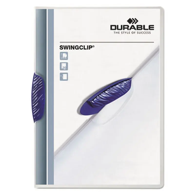 Swingclip Clear Report Cover, Swing Clip, 8.5 x 11, Clear/Clear, 25/Box - Report Covers | Durable