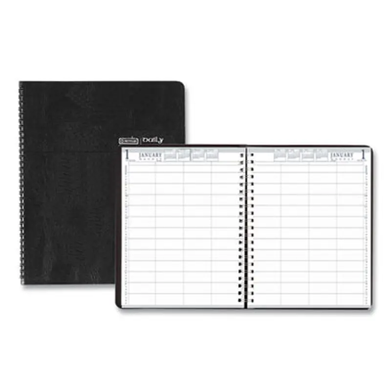 Eight-Person Group Practice Daily Appointment Book, 11 x 8.5, Black Cover, 12-Month (Jan to Dec): 2026 - Appointment Books & Planners | House of Doolittle