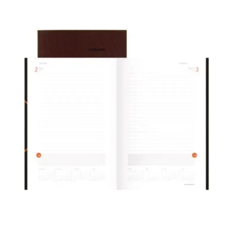 One-Day-Per-Page Planning Notebook, 9 x 6, Dark Brown/Orange Cover, 12-Month (Jan to Dec): 2026 - Appointment Books & Planners | AT-A-GLANCE
