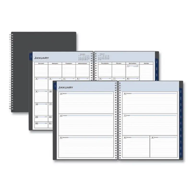 Passages Weekly/Monthly Planner, 11 x 8.5, Charcoal Cover, 12-Month (Jan to Dec): 2026 - Appointment Books & Planners | Blue Sky