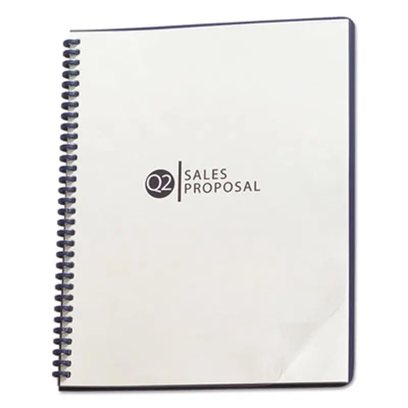 ProClick Pre-Punched Cover, Plastic, Square Corners, 11.75 x 8.5, Clear, 25/Pack - Binding Systems Covers | GBC