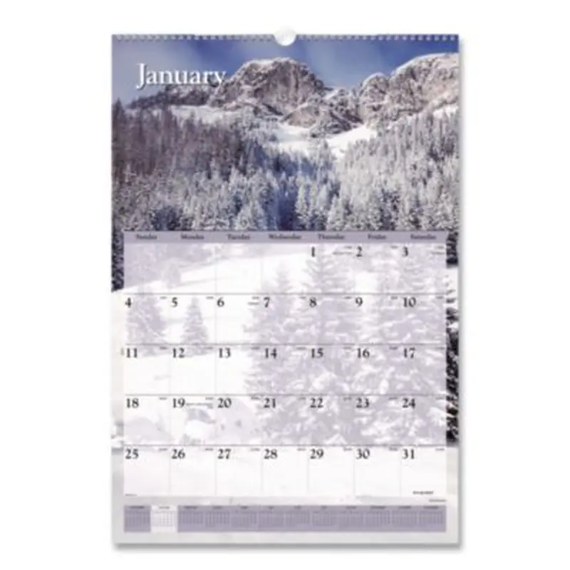 Scenic Monthly Wall Calendar, Landscape Photography, 15.5 x 22.75, White/Multicolor Sheets, 12-Month (Jan-Dec): 2026 - Wall Calendars | AT-A-GLANCE