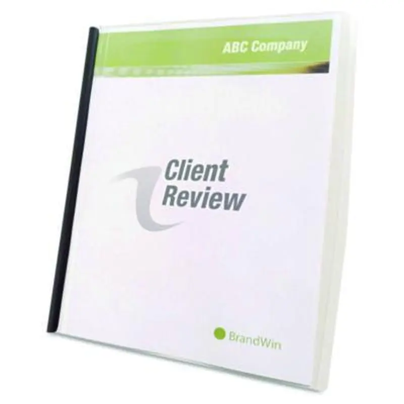 Slide 'n Bind Report Cover, Swing Clip, 8.5 x 11, Frosted/Clear, 10/Pack - Report Covers | GBC