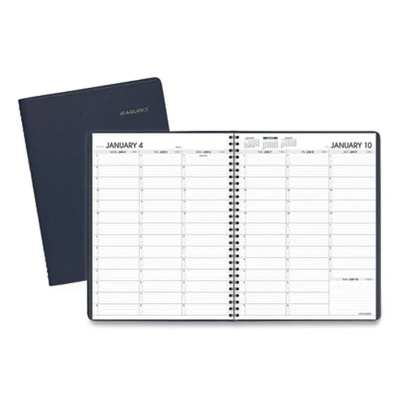 Weekly Appointment Book, 11 x 8.25, Navy Cover, 13-Month: Jan 2026 to Jan 2027 - Appointment Books & Planners | AT-A-GLANCE