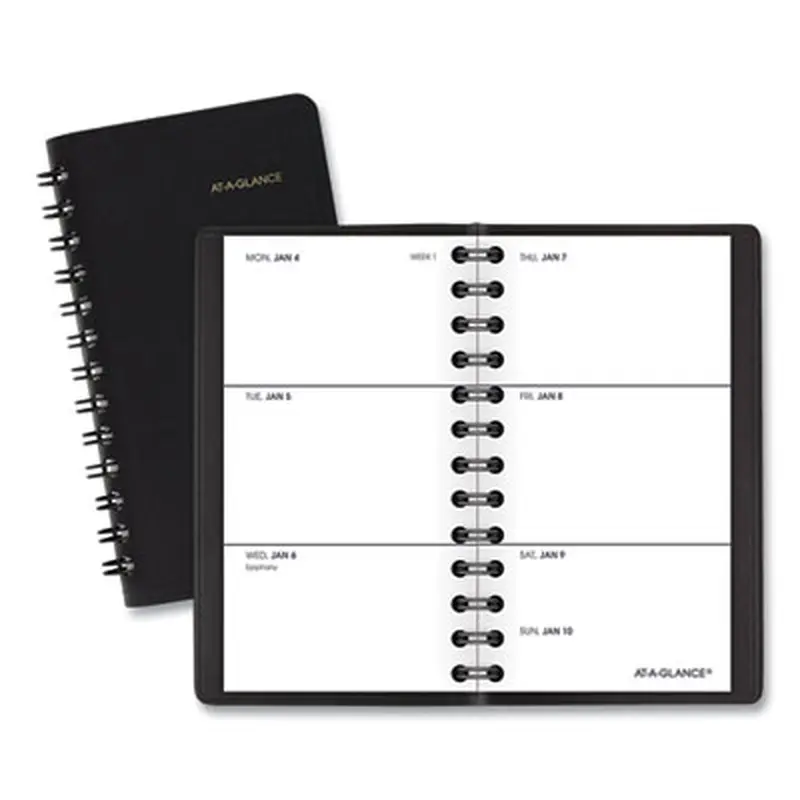 Weekly Planner, 4.5 x 2.5, Black Cover, 12-Month (Jan to Dec): 2026 - Appointment Books & Planners | AT-A-GLANCE