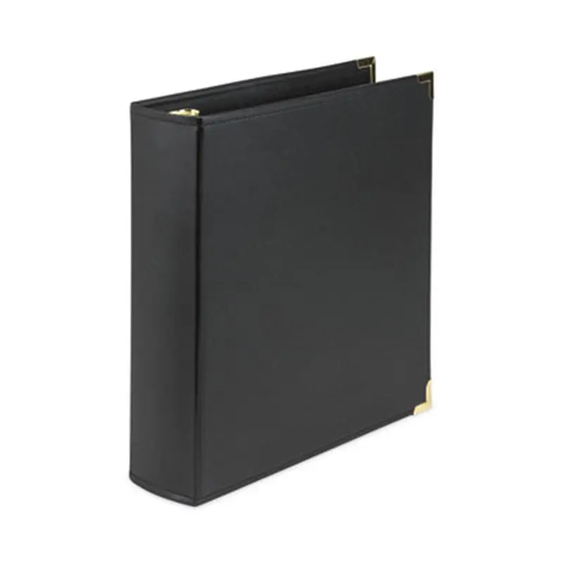 Classic Collection Ring Binder, 3 Rings, 2" Capacity, 11 x 8.5, Black - Binders | Samsill