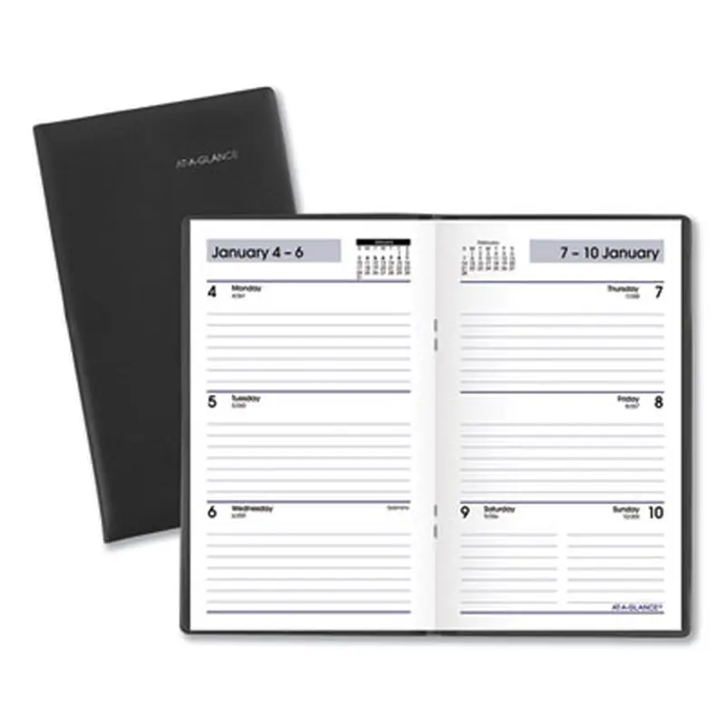 DayMinder Weekly Pocket Planner, 6 x 3.5, Black Cover, 12-Month (Jan to Dec): 2026 - Appointment Books & Planners | AT-A-GLANCE