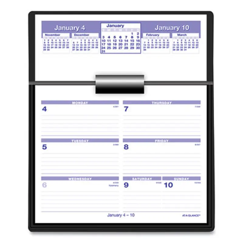 Flip-A-Week Desk Calendar and Base, 7 x 5.5, White Sheets, 12-Month (Jan to Dec): 2026 - Calendars | AT-A-GLANCE