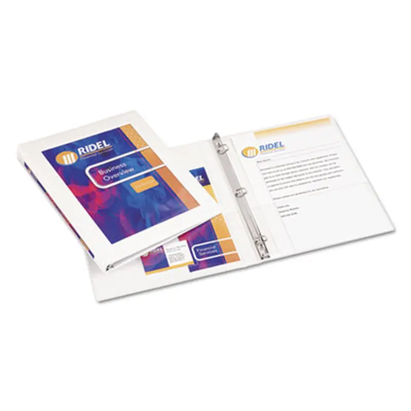 Framed View Heavy-Duty Binders, 3 Rings, 0.5" Capacity, 11 x 8.5, White - Binders | Avery