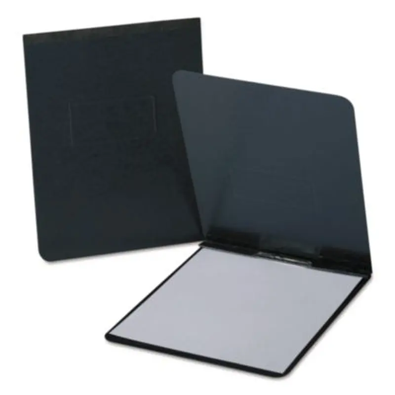 PressGuard Report Cover with Reinforced Top Hinge, Two-Prong Metal Fastener, 2" Capacity, 8.5 x 14, Black/Black - Report Covers | Oxford