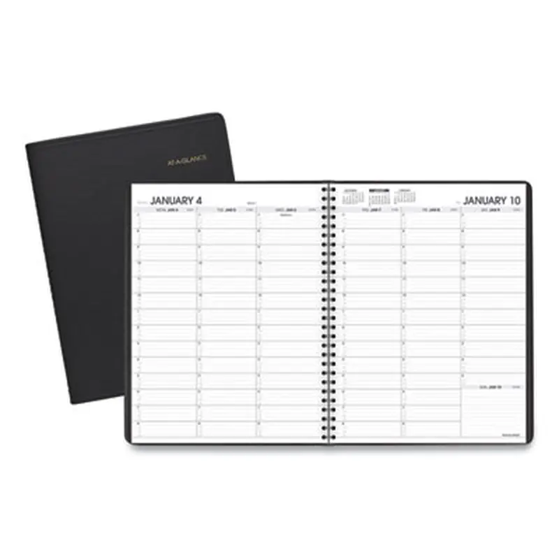 Weekly Appointment Book, 11 x 8.25, Black Cover, 13-Month: Jan 2026 to Jan 2027 - Appointment Books & Planners | AT-A-GLANCE