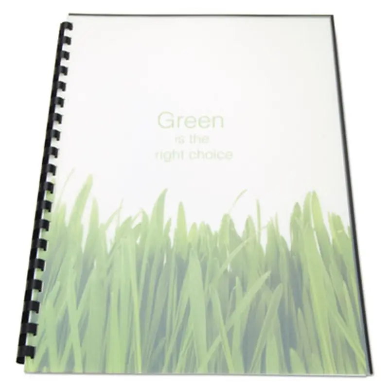 100% Recycled Poly Binding Cover, Plastic, Square Corners, 11 x 8.5, Frost, 25/Pack - Binding Systems Covers | GBC