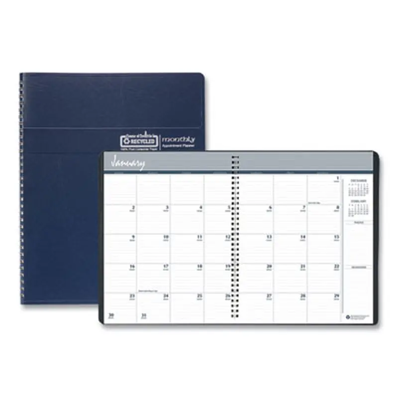 14-Month Recycled Ruled Monthly Planner, 11 x 8.5, Blue Cover, 14-Month: Dec 2025 to Jan 2027 - Appointment Books & Planners | House of Doolittle