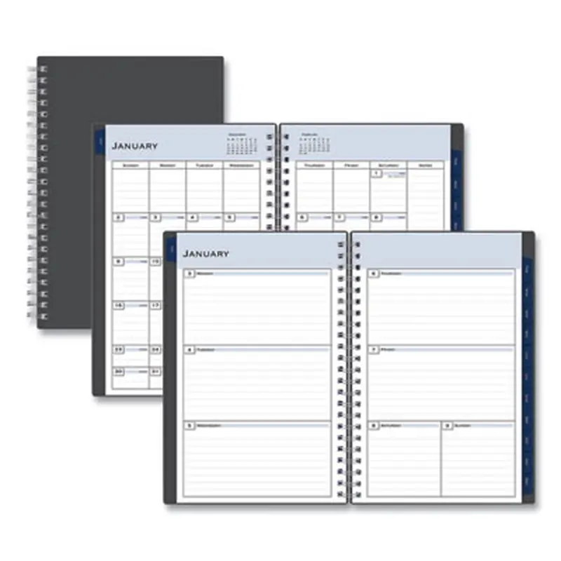 Passages Weekly/Monthly Planner, 8 x 5, Charcoal Cover, 12-Month (Jan to Dec): 2026 - Appointment Books & Planners | Blue Sky