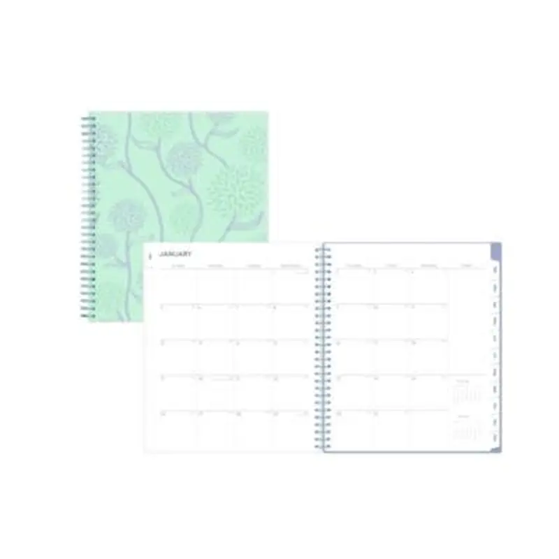 Rue Du Flore Monthly Planner, Floral Artwork, 10 x 8, Jade/Lavender Cover, 12-Month (Jan to Dec): 2026 - Appointment Books & Planners | Blue Sky