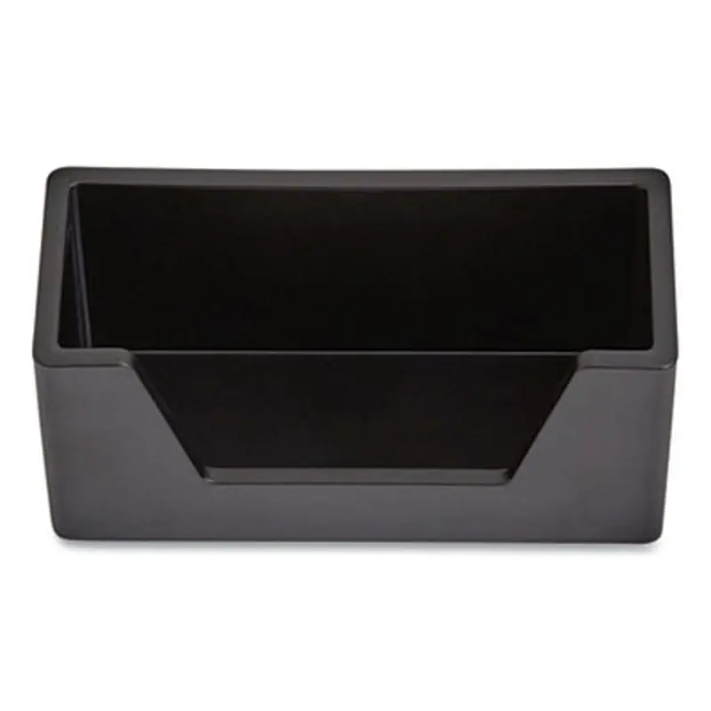 Business Card Holder, Holds 80 Cards, 3.97 x 1.73 x 1.77, Plastic, Black - Card Holders | TRU RED