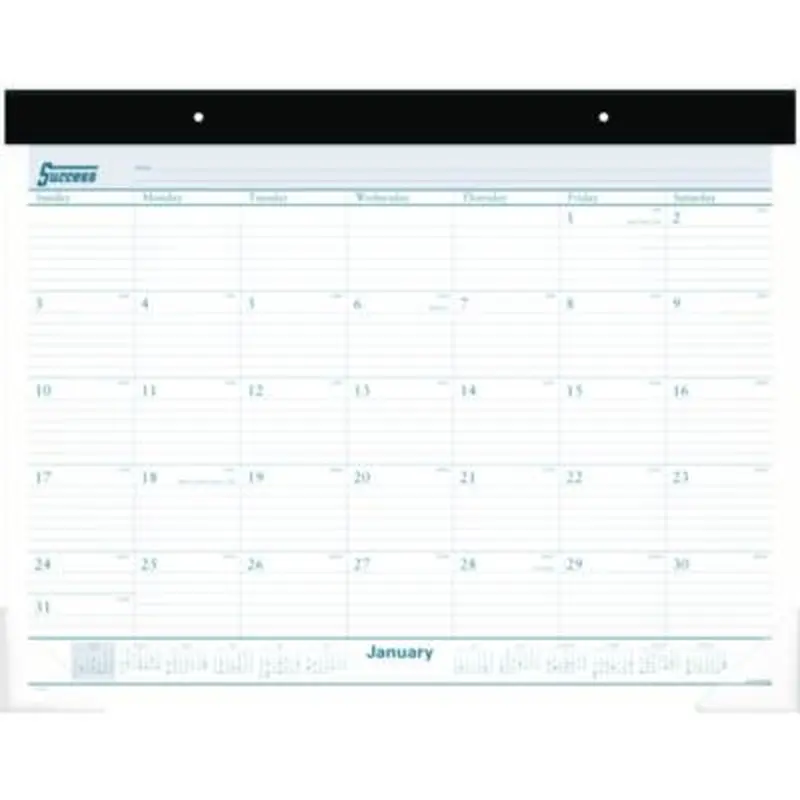 Desk Pad, 21.75 x 17, White Sheets, Black Binding, Clear Corners, 12-Month (Jan to Dec): 2026 - Desk Pad Calendars | AT-A-GLANCE