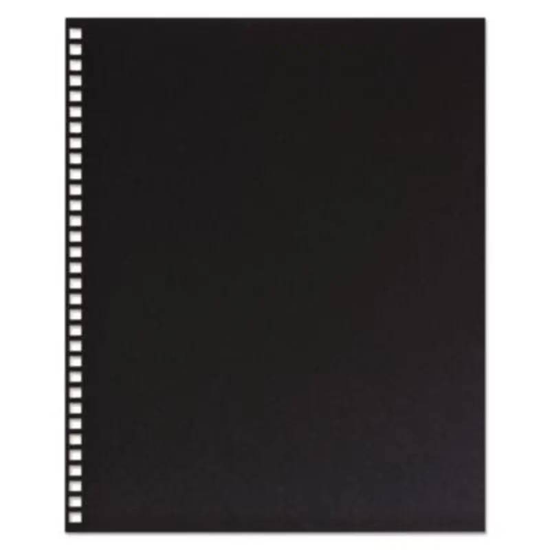 ProClick Pre-Punched Presentation Covers, Paper, Square Corners, 11 x 8.5, Black, 25/Pack - Binding Systems Covers | GBC