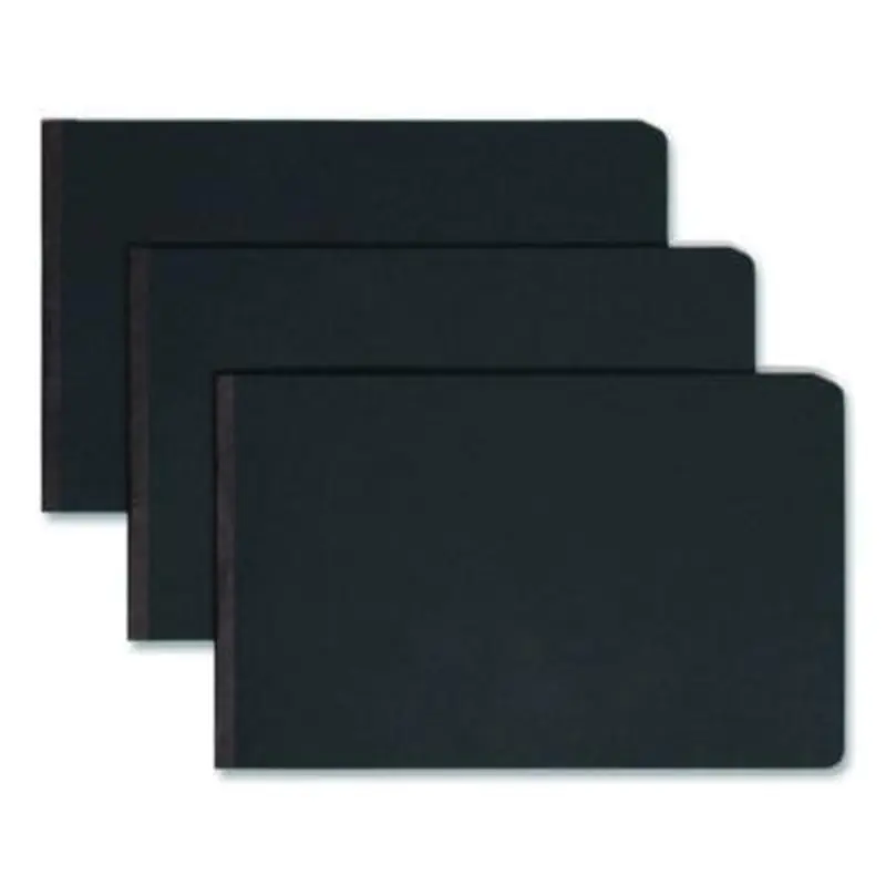 Prong Fastener Pressboard Report Cover, Two-Piece Prong Fastener, 2" Capacity, 8.5 x 14, Black/Black - Report Covers | Smead