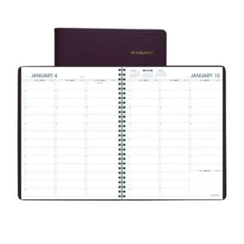 Weekly Appointment Book, 11 x 8.25, Winestone Cover, 13-Month: Jan 2026 to Jan 2027 - Appointment Books & Planners | AT-A-GLANCE