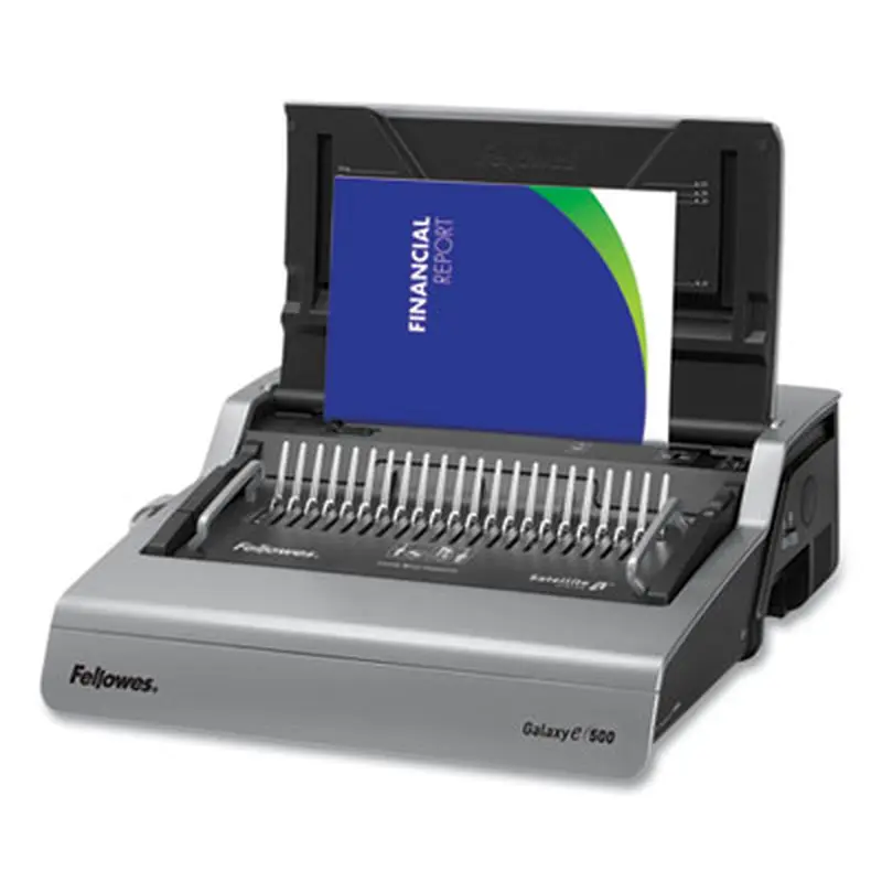 Galaxy 500 Electric Comb Binding System, 500 Sheets, 19.63 x 17.75 x 6.5, Gray - Binding Machines | Fellowes