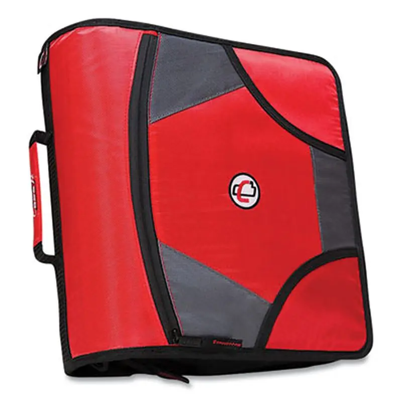 King Size Mighty Zip Tab Binder, 3 Rings, 4" Capacity, 11 x 8.5, Red - Binders | Case it