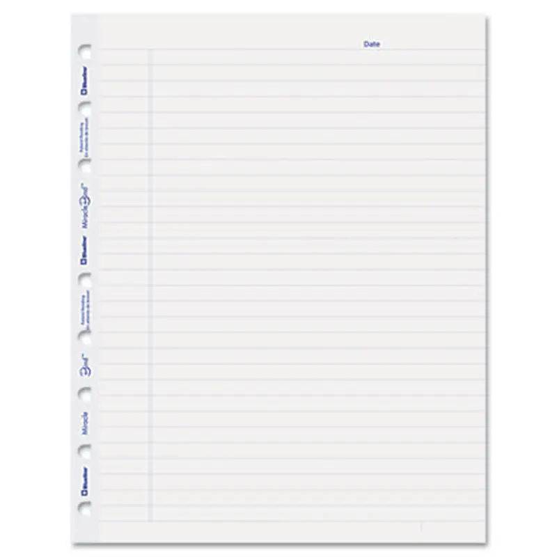 Ruled Paper Refill Sheets for all MiracleBind Notebooks and Planners, 9.25 x 7.25, White/Blue Sheets, Undated, 50/Pack - Appointment Books & Planners | Blueline
