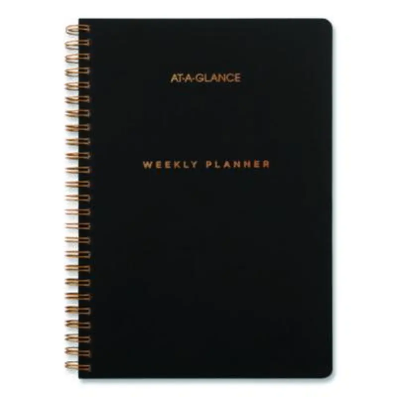 SignatureLiteAcademic Weekly Monthly Planners, 8 x 5, Black Cover, 12-Month (July to June): 2025 to 2026 - Appointment Books & Planners | AT-A-GLANCE
