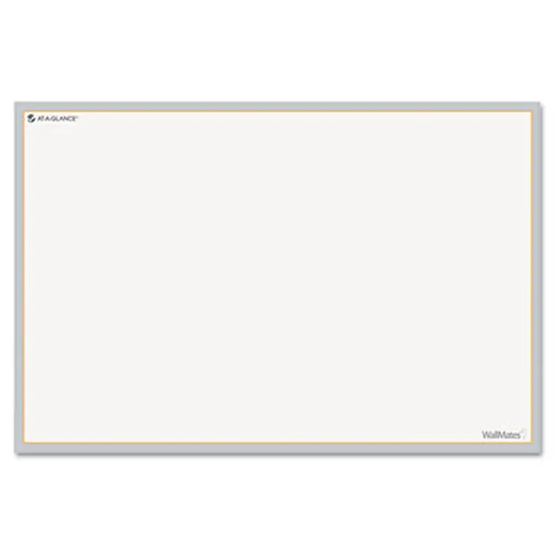 WallMates Self-Adhesive Dry Erase Writing/Planning Surface, 36 x 24, White/Gray/Orange Sheets, Undated - Wall Calendars | AT-A-GLANCE