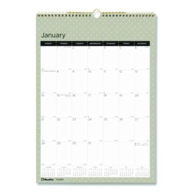 12-Month Wall Calendar, Minimalistic Artwork, 12 x 17, White/Multicolor Sheets, 12-Month (Jan to Dec): 2026 - Wall Calendars | Blueline
