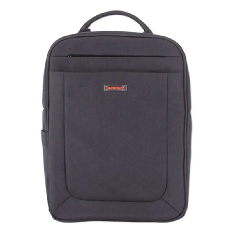 Cadence 2 Section Business Backpack, Fits Devices Up to 15.6", Polyester, 6 x 6 x 17, Charcoal - Book Bags | Swiss Mobility