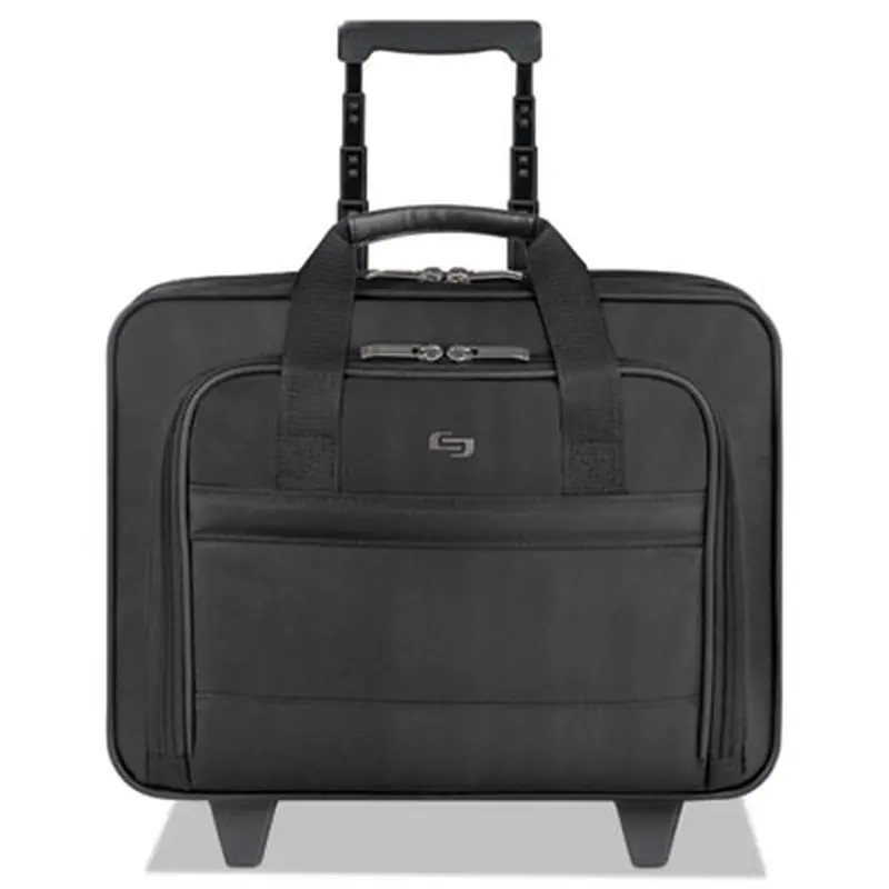Classic Rolling Case, Fits Devices Up to 15.6", Ballistic Polyester, 15.94 x 5.9 x 12, Black - Brief & Business Cases | Solo