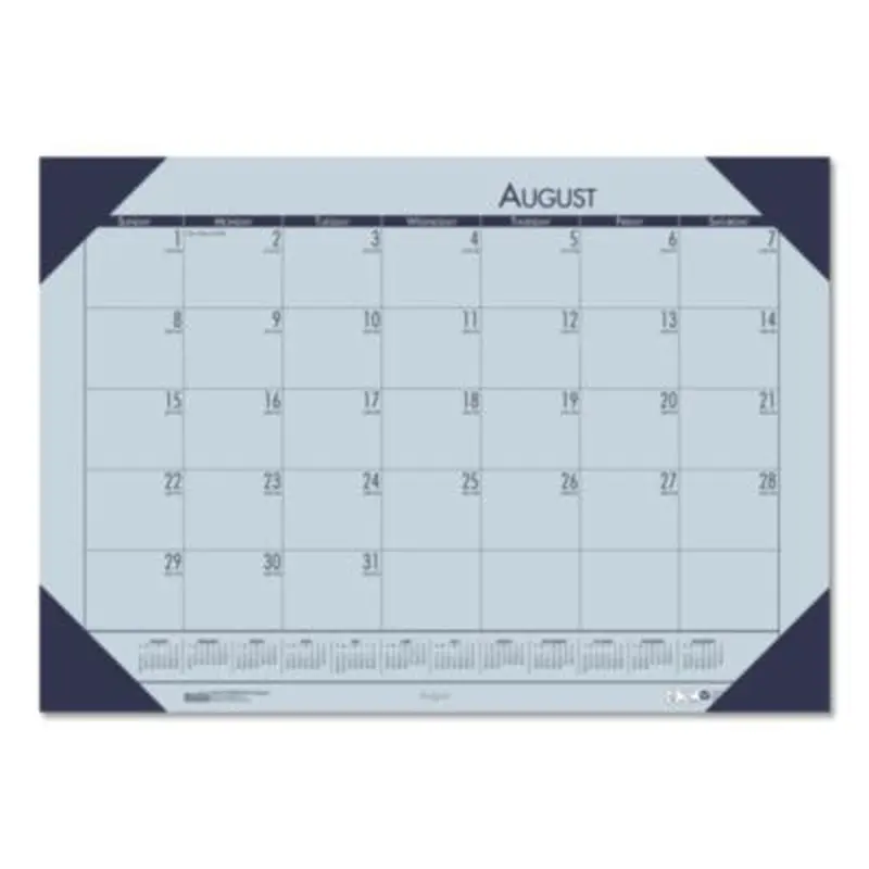 EcoTones Recycled Academic Desk Pad Calendar, 18.5 x 13, Orchid Sheets, Cordovan Corners, 12-Month (Aug to July): 2025-2026 - Desk Pad Calendars | House of Doolittle