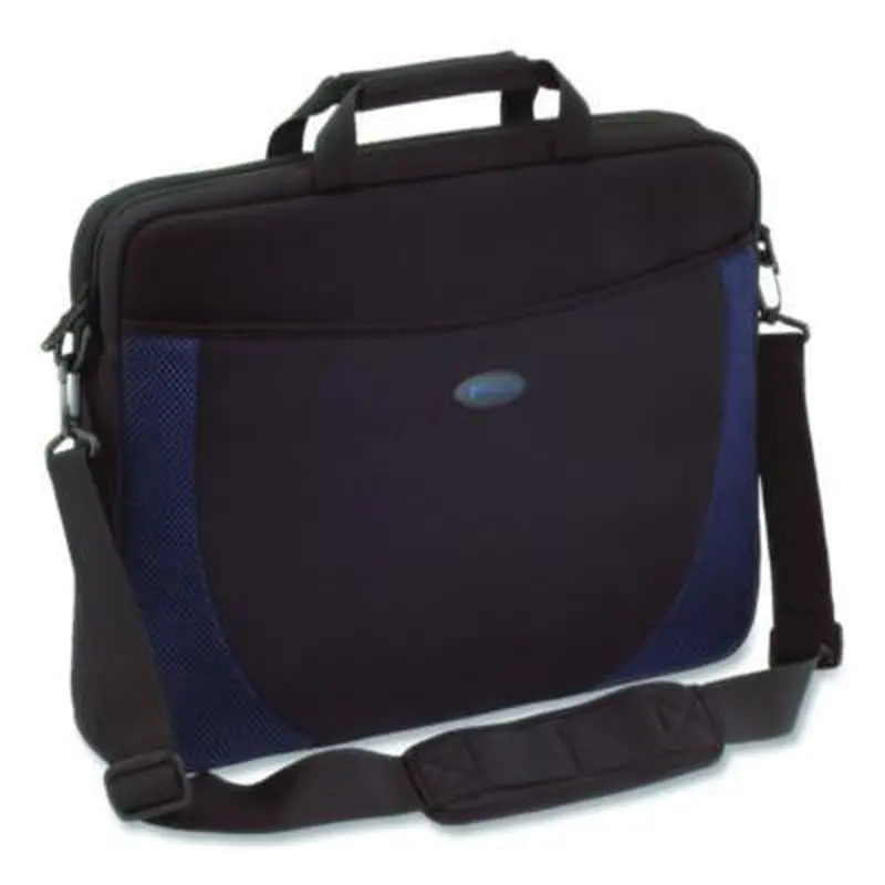 Horizontal Slipcase, Fits Devices Up to 17", Neoprene, 17.25 x 4 x 13, Black/Blue - Laptop & Tablet Bags | Targus