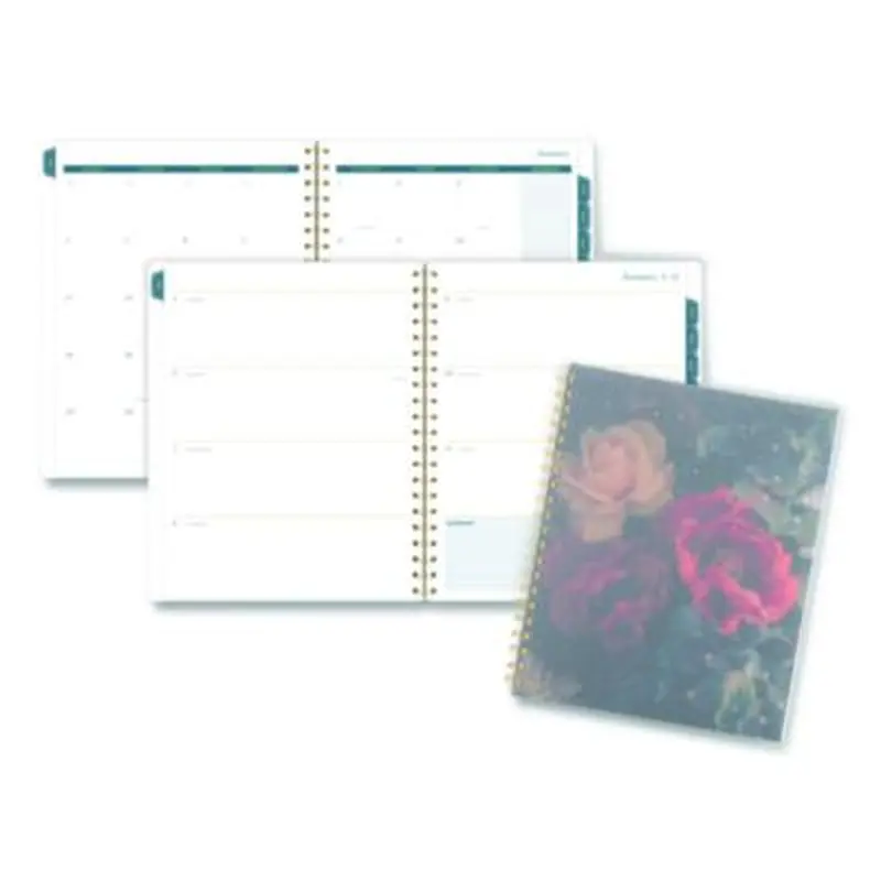 Midnight Garden Weekly/Monthly Planner, 11 x 8.5, Floral Artwork, Black/Pink/Green Cover, 12-Month (Jan-Dec): 2026 - Appointment Books & Planners | Cambridge