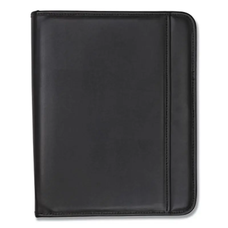 Professional Zippered Pad Holder, Pockets/Slots, Writing Pad, Black - Pad Folios | Samsill