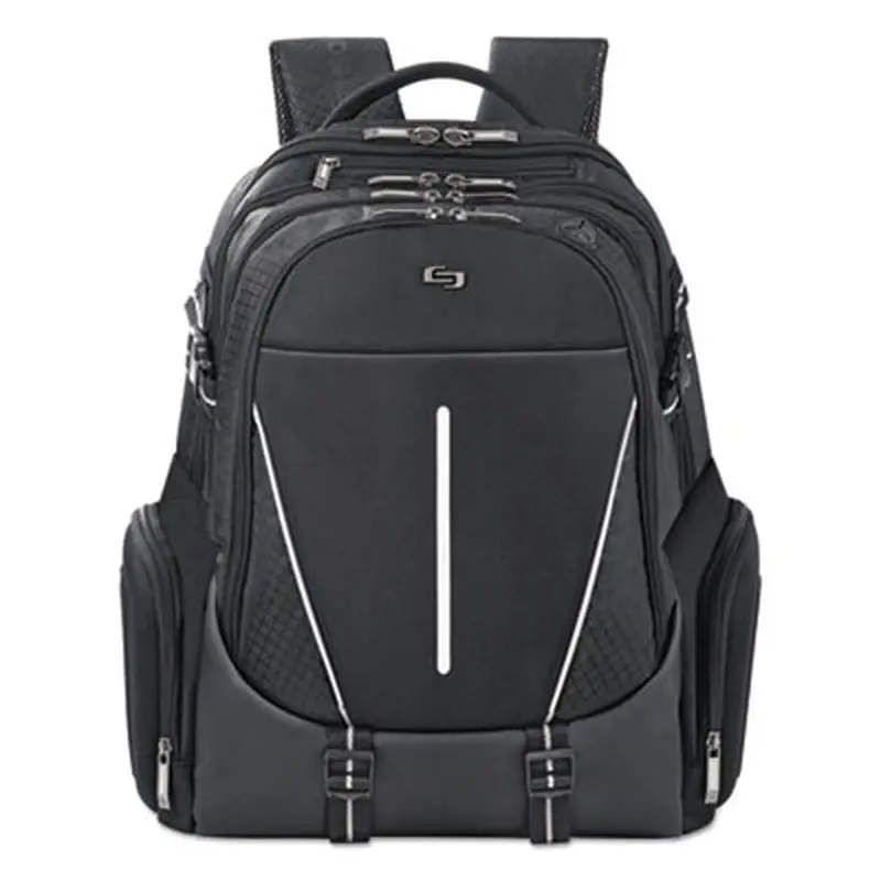 Active Laptop Backpack, Fits Devices Up to 17.3", Polyester, 12.5 x 6.5 x 19, Black - Book Bags | Solo