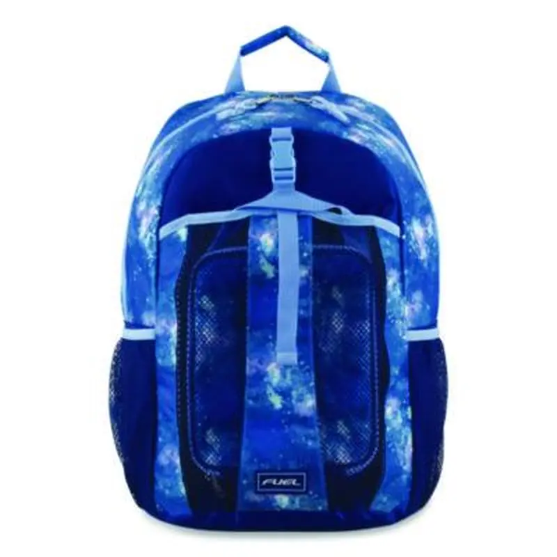 Bijoux Deluxe Backpack and Lunch Bag Bundle, Backpack: 13.5" x 7" x 18.5", Lunch Bag: 7.5" x 4.25" x 9", Light Blue Galaxy - Book Bags | FUEL